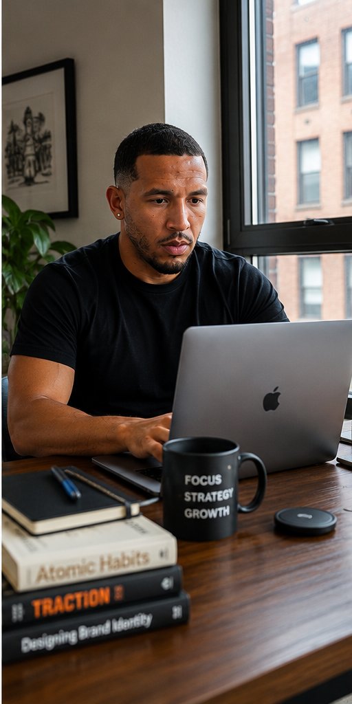 Eric Davis working through a project at his desk